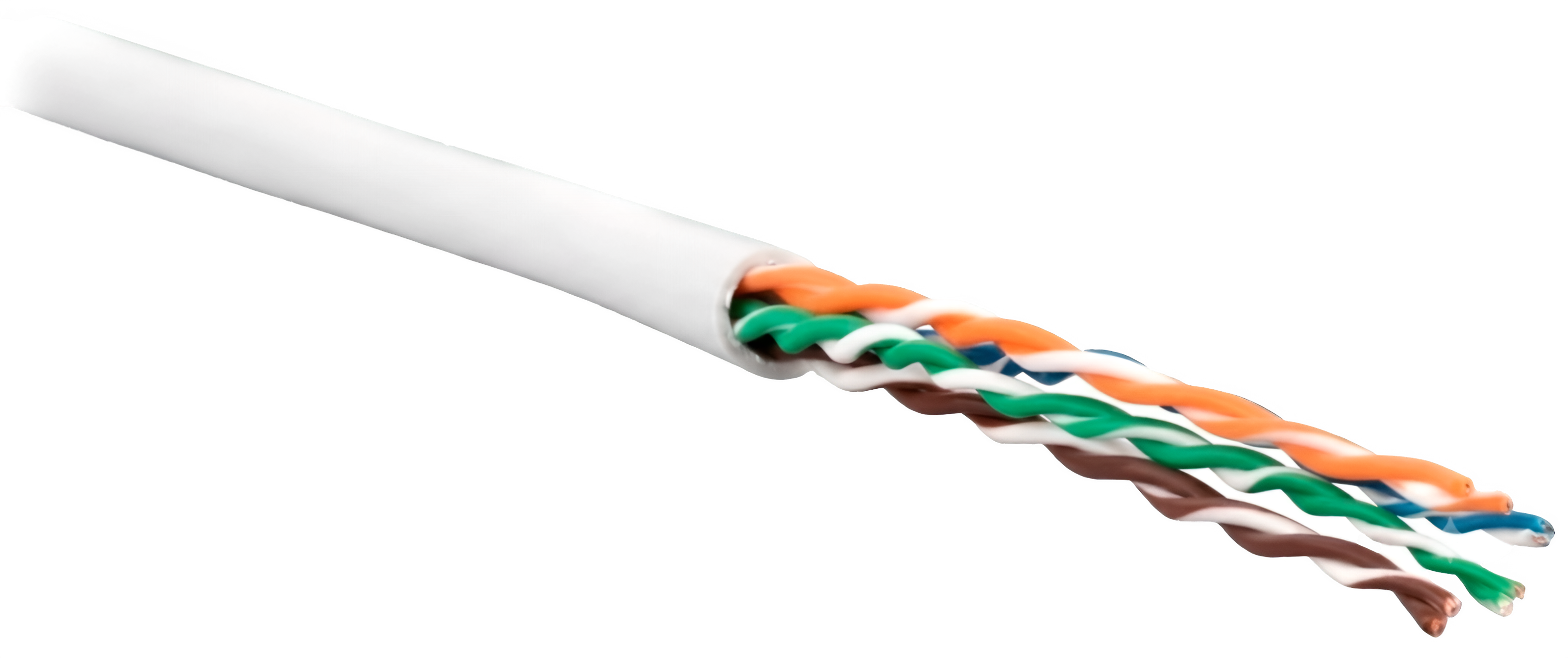 VLG U/UTP Cat 5e PVC нг(A)-LSLTx 4x2x0,51 (UTP-4P-5E-51-IN-LSLTX-305-WH)