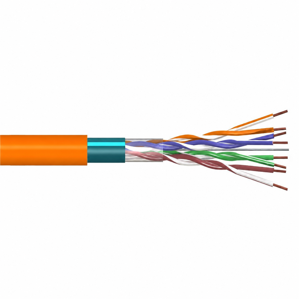 VLG F/UTP Cat 6 ZH нг(A)-HF 4x2x0,57 (FTP-4P-6-57-IN-HF-305-OR)