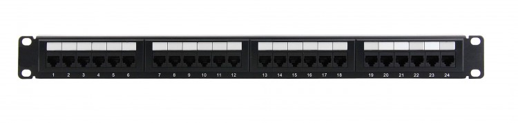 VLG Патч-панель 19" (1U) 24 порта RJ-45 кат.5е неэкранированная (PP-UTP-5E-1U-24)
