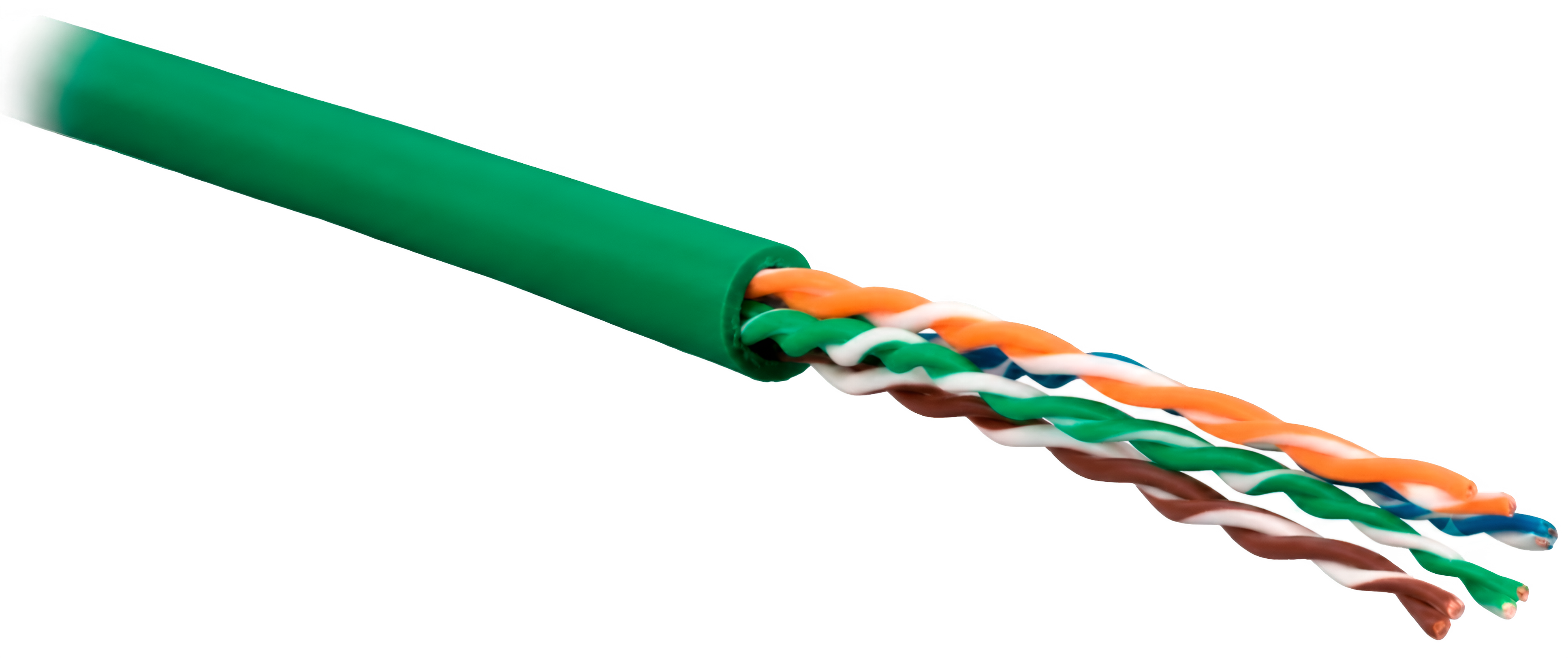 VLG U/UTP Cat 6A PVC нг(А)-LSLTx 4x2x0,57 (UTP-4P-6A-57-IN-LSLTX-305-GN)