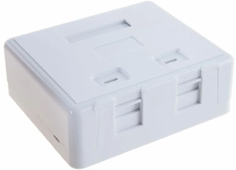 VLG Коробка для настенного монтажа на 2 модуля Keystone (WMB-RJ45-2P)