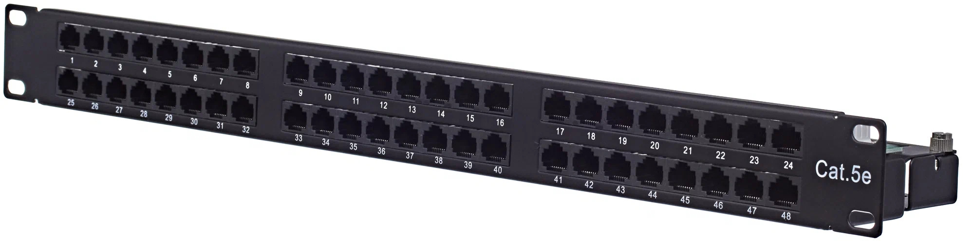 VLG Патч-панель 19" (1U) 48 порта RJ-45 кат.5е неэкранированная (PP-UTP-5E-1U-48)