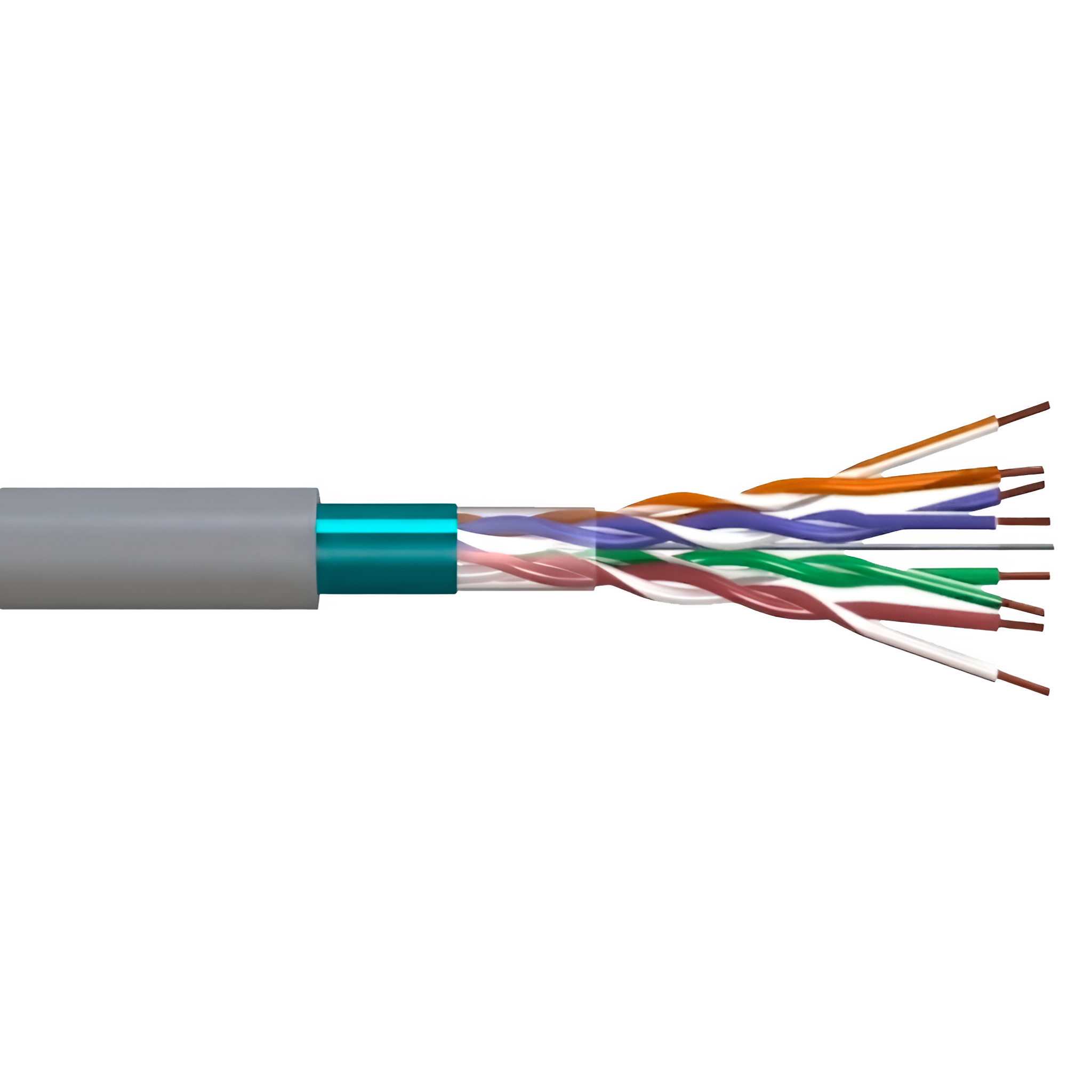 VLG F/UTP Cat 5e PVC нг(A)-LS 4x2x0,51 (FTP-4P-5E-51-IN-PVC-305-GY)