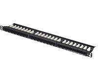 VLG Патч-панель 19" (0,5U) 24 порта RJ-45 кат.5е неэкранированная (PP-UTP-5E-0,5U-24)