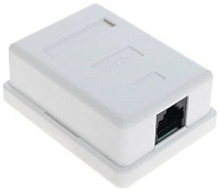 VLG Розетка комп накладная RJ-45 (8Р8С) кат.6 одинарная экранированная (WS-FTP-6-RJ45-1P)