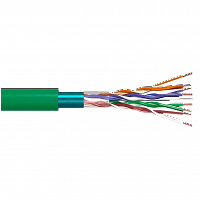 VLG F/UTP Cat 6 PVC нг(A)-LSLTx 4x2x0,57 (FTP-4P-6-57-IN-LSLTX-305-GN)