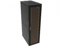 Шкаф телекоммуникационный напольный И-Волга 19" 42U 600х1000, дверь стекло, черный F42-60100-G-BK